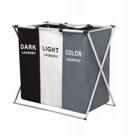 Kosz na pranie UHAPEER 120l wielokolorowy 3 KOMORY