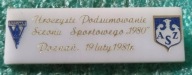 ODZNAKA AWF POZNAŃ - AZS POZNAŃ - PODSUMOWANIE SEZONU SPORTOWEGO 1980