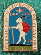 ODZNAKA DOM ZZK - VIII RAJD Z PODKOZIOŁKIEM PO ZBĄSZYNIU -1978 PTTK ZBĄSZYŃ