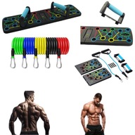 Zestaw DESKA DO ĆWICZENIA POMPEK PUSH UP 16w1 + GUMY OPOROWE EKSPANDER PRO