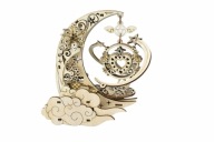 Puzzle 3D Drewniana Pozytywka Księżyc Kreatywna Zabawka Edukacyjna Prezent