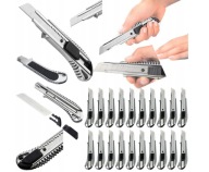 ZESTAW 20 NOŻY UNIWERSALNYCH DO TAPET Z ŁAMANYM OSTRZEM 18 MM