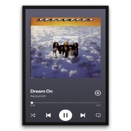 Plakat z ramą 30x40cm Dream On Aerosmith rock muzyka| Pomysł na Prezent