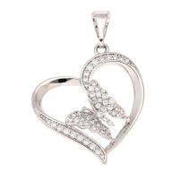 85715 Zawieszka srebrna stal chirurgiczna 316L motylek w sercu