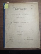 A Dictionary of the Targumim, the Talmud Babli and... Jastrow JUDAICA 1900
