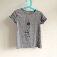 Basic T-shirt dziewczęcy 104 110 koszulka na WF krótki rękaw (674)