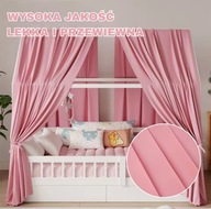Baldachim do łóżka HOTUT 2-częściowy 270cm x 67cm różowy DOSTAWA GRATIS