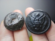 Guziki UNRA wojsko amerykańskie i brytyjskie USA I i II wojna światowa