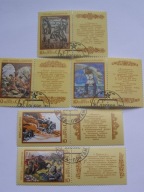 ZSRR - bajki ludowe - Mi. 6082-86 przywieszki - kasowane
