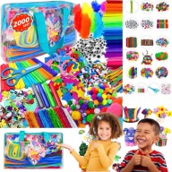 ZESTAW KREATYWNY DLA DZIECI ARTYSTYCZNY PLASTYCZNY RĘKODZIEŁO 2000 PREZENT