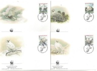 02-FDC-KR12- Grenlandia, WWF,1999,Ptaki-Sowa śnieżna
