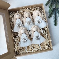 Aniołki Makrama Dekoracje świąteczne Zestaw 5 szt Prezent