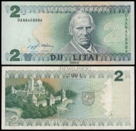 BNA - LITWA 2 Lity Litai 1993 DAA 8458984 # P54 # VF-