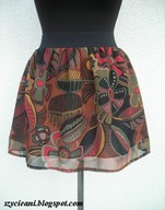 Spódnica kwiaty bombka 38 40 42 uniwersalna