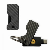 Etui Case do Yubikey 5 / 5C NFC Obrotowe Grawer Laser CARBON - Kółko GRATIS