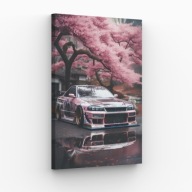 Obraz na płótnie 30x40 Nissan Skyline GTR Wiosenna Wiśnia | Prezent