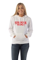 Bluza Damska z Kapturem Biała Stranger Things - rozmiar - XXL