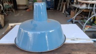 stara lampa uliczna lub przemyslowa emalia lata 50-60
