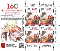 Watykan 2024 Znaczki Ark 2123 ** Czerwony Krzyż wspólne wydanie