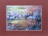 Pastel pt. Pejzaż zimowy w pastelowych barwach