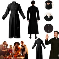 STROJ KSIEDZA KOSTIUM PRZEBRANIE NA HALLOWEEN DLA DOROSLYCH SUTANNA KSIADZ