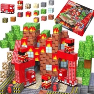 KLOCKI MAGNETYCZNE KONSTRUKCYJNE EDUKACYJNE KOSTKI SZEŚCIANY STRAŻ 100 EL