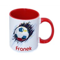 Kubek z imieniem dla chłopca piłka nożna na prezent