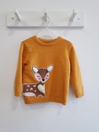 MATALAN sweter sweterek musztardowy 80 - 86 cm