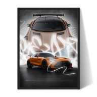 Plakat Mercedes AMG GT1 w ramce 30x40cm obraz auta do pokoju