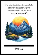 A2 PLAKAT MOTYWACYJNY PSYCHOLOGIA BUDDA, W KONFRONTACJI STRUMIENIA..
