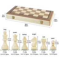 ACH! Drewniane SZACHY GERMAN STAUNTON 4 (król 76mm, 4*hetman 64mm)