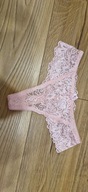 Stringi koronkowe , majtki jasno różowe