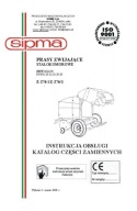 SIPMA Z-276, Z-276/1 - instrukcja obsługi, katalog części pras (2009)
