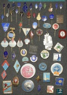 Promocja -Krótkofalarstwo -Ham Radio. Zestaw 100+ zabytkowych przypinek .