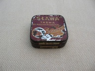 WARSZAWA M. LESZCZYŃSKI SŁAWA TAŚMA DO MASZYN PISZĄCYCH przedwojenna PUSZKA