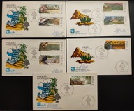 !! ZWIERZĘTA - ARGENTYNA 1989 - 5 KOPERT FDC - PIĘKNE - STAN BDB !