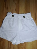 krótkie lniano bawełniane spodenki H&M r 38