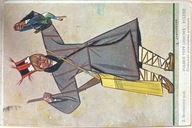 Pocztówka Polskie typy ludowe Polesie stempel Kraków 1949 do Gołcza