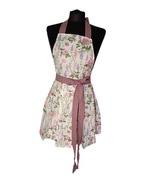 Fartuch damski sukienkowy bawełna lawenda róże prezent handmade