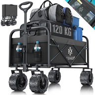 Składany Wózek Ręczny transportowy plażowy 200l czarny #410 s67