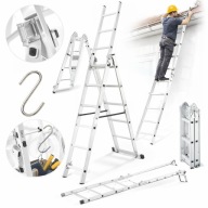 DRABINA ALUMINIOWA WIELOFUNKCYJNA NA SCHODY 3x7 150KG 4,25M UNIWERSALNA DOM
