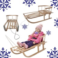 SANKI DREWNIANE Z OPARCIEM,CERTYFIKAT POLSKA PRODUKCJA MANUFAKTURA ZIMA