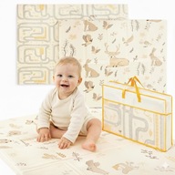 Dwustronna Mata Piankowa EDUKACYJNA 180x120 cm SKŁADANA Magiczny Las Dzieci