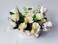 Stroik Komunijny - Kwiaty Biel – Ecri Mieszane