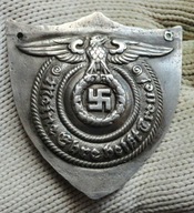 ALPAKOWA KLAMRA S S PRZEROBIONA NA TARCZĘ . SZTUKA OKOPOWA . ORYGINAŁ