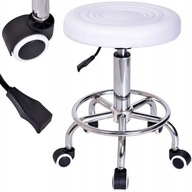 STOŁEK KOSMETYCZNY TABORET FRYZJERSKI HOKER NA KÓŁKACH REGULOWANY OBROTOWY