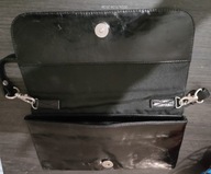 TOREBKA_Kopertówka/ Klasyczna_Czarna/ Skóra Nat._Pasek na Ramię_UŻYWANA