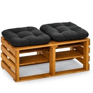 Drewniane siedzisko skrzynia pufa ławeczka sosna/świerk – naturalne drewno