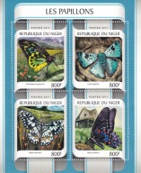 Niger 2017 ** cena 11,90 zł kat.8€ - motyle, arkusz
