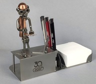 Metalowy przybornik na biurko, oryginalny organizer